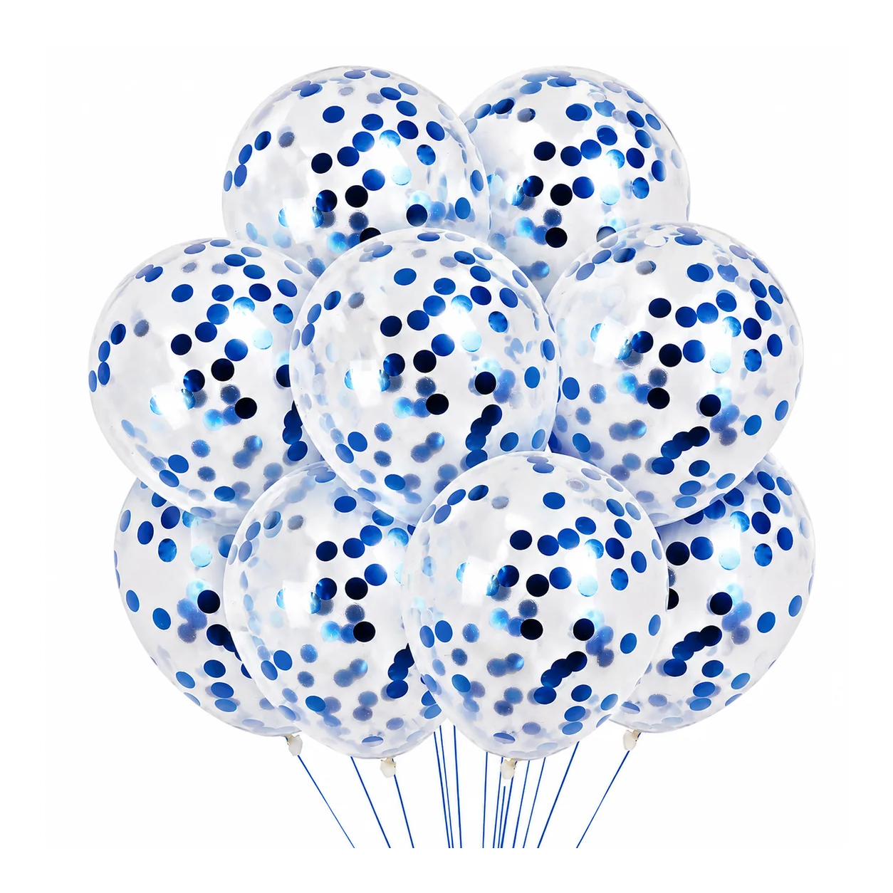 Blue Confetti Balloons