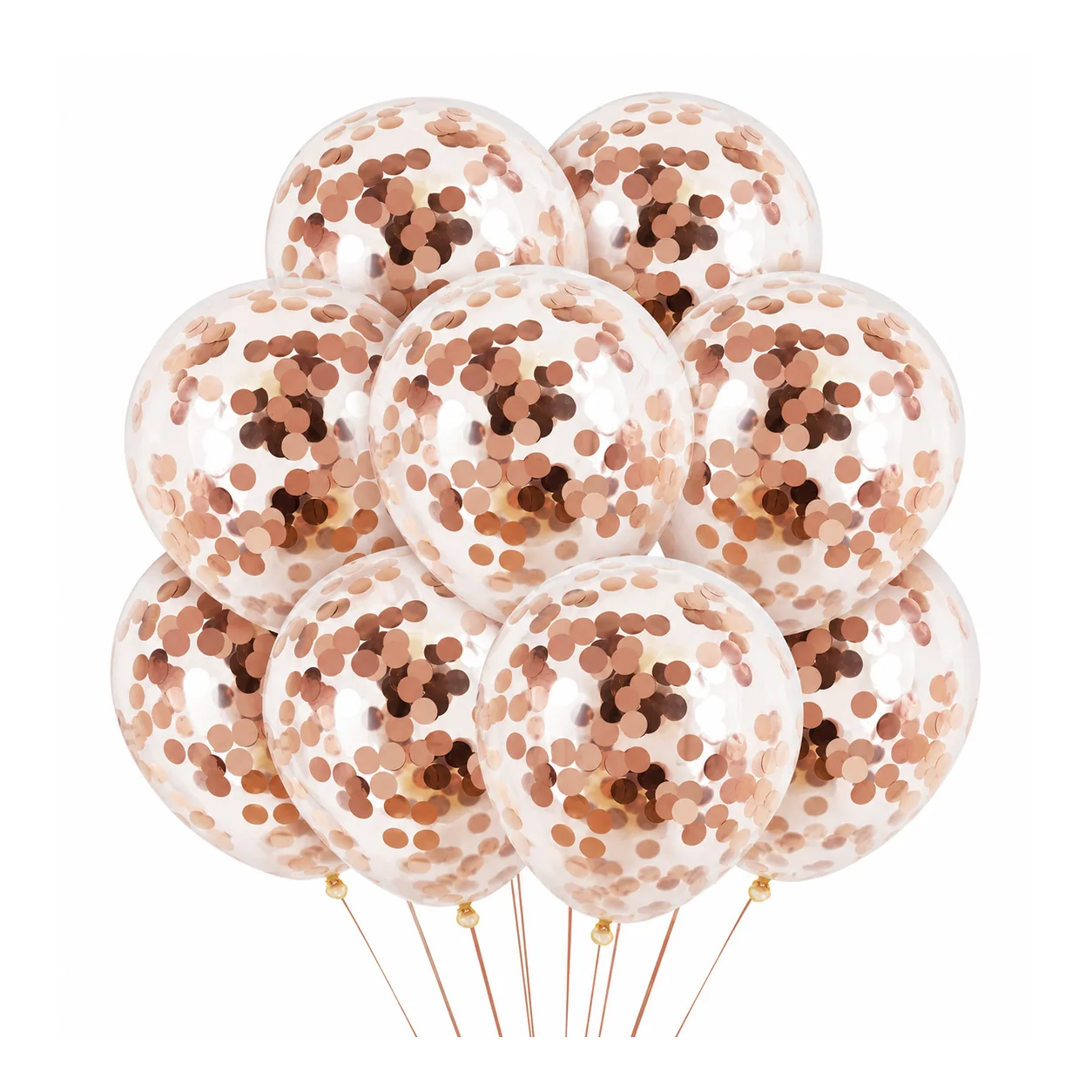 Rose Gold Confetti Balloons