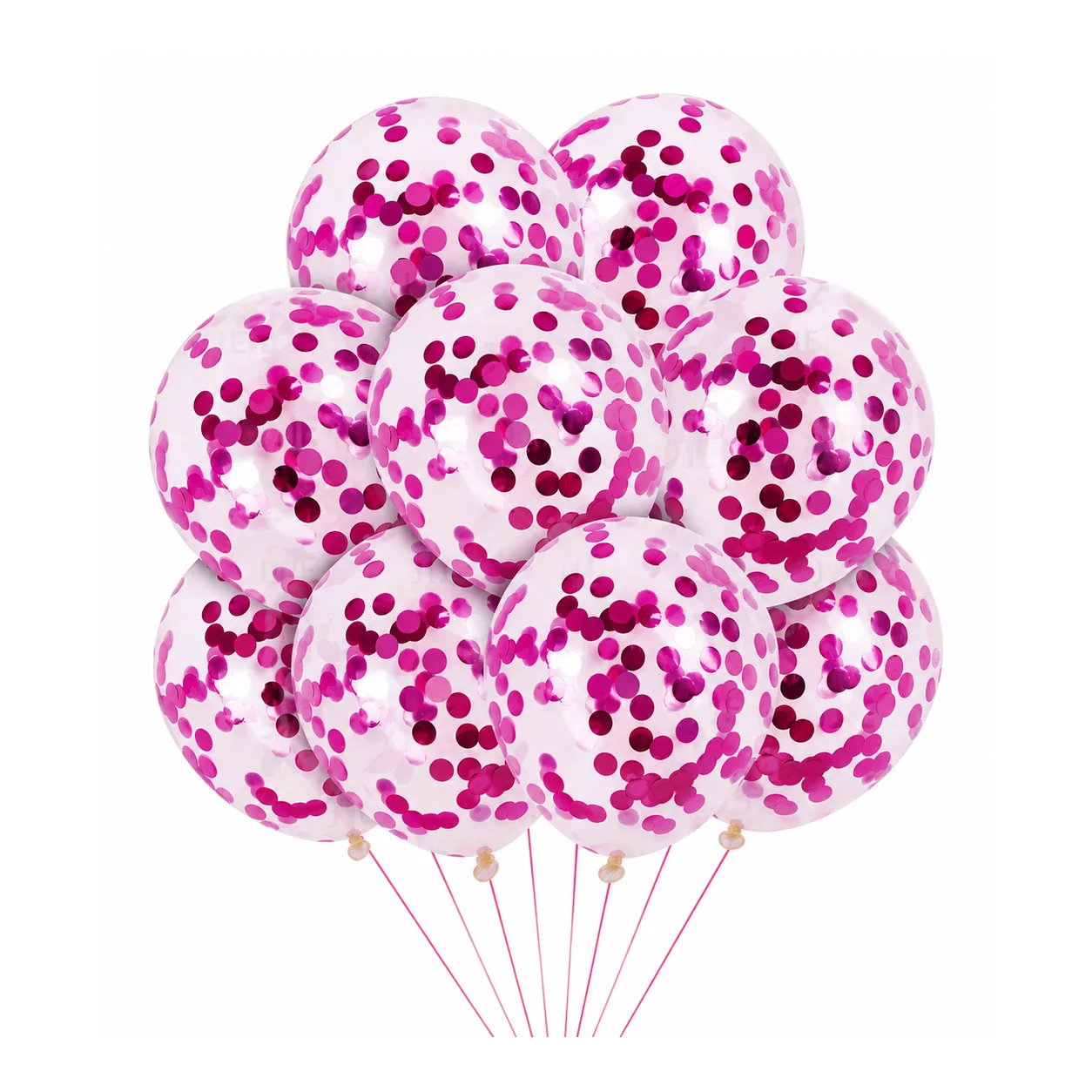Rose Red Confetti Balloons