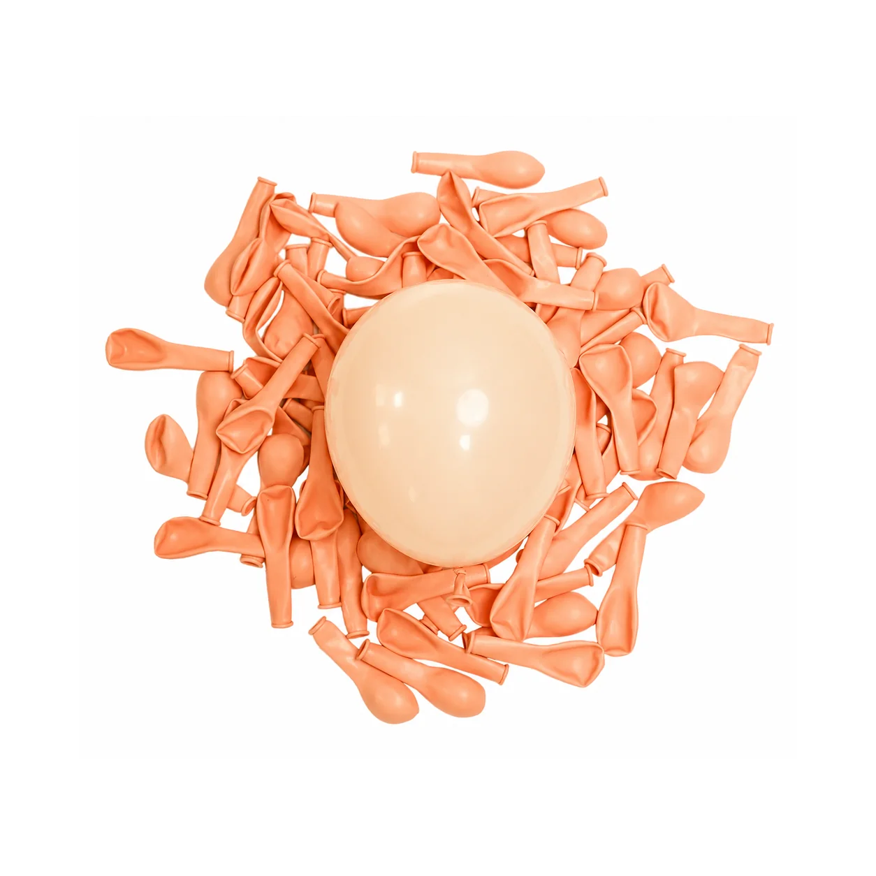 5 inch cream peach macaron pastel balloon detail image