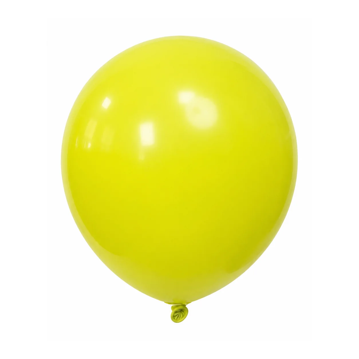 10 inch macaron pastel balloon in lemon yellow latex balloon