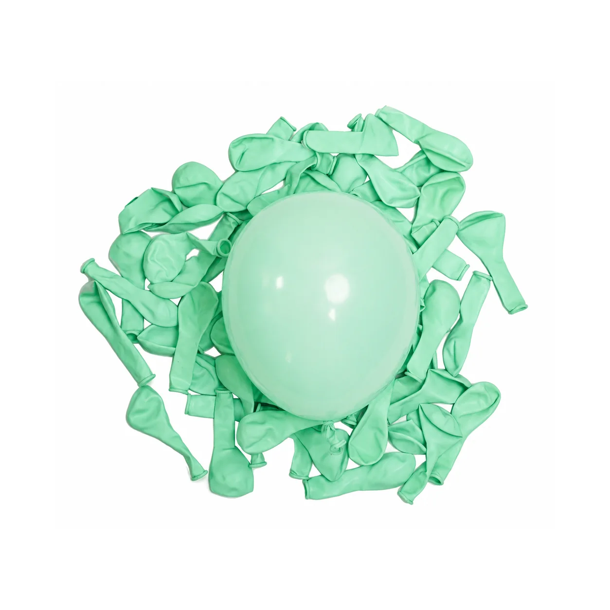 5 inch mint blue macaron pastel balloon detail image