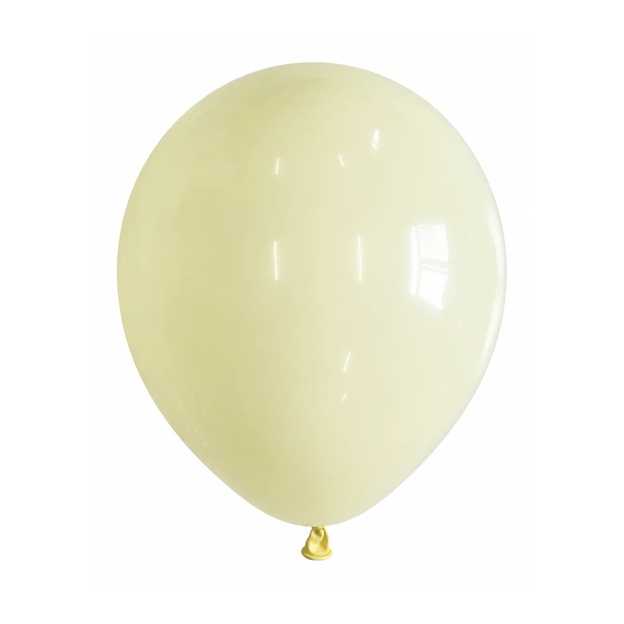 10 inch macaron pastel balloon in pale yellow latex balloon