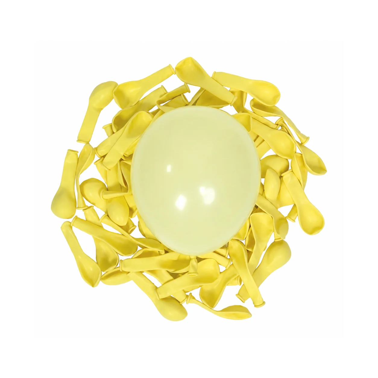 5 inch pale yellow macaron pastel balloon detail image