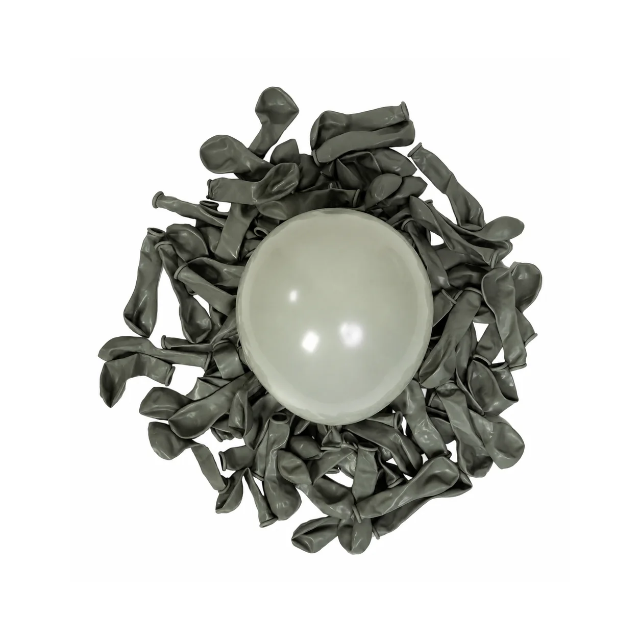 5 inch taupe grey macaron pastel balloon detail image