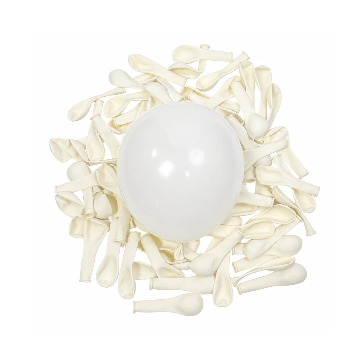 5 inch white macaron pastel balloon detail image