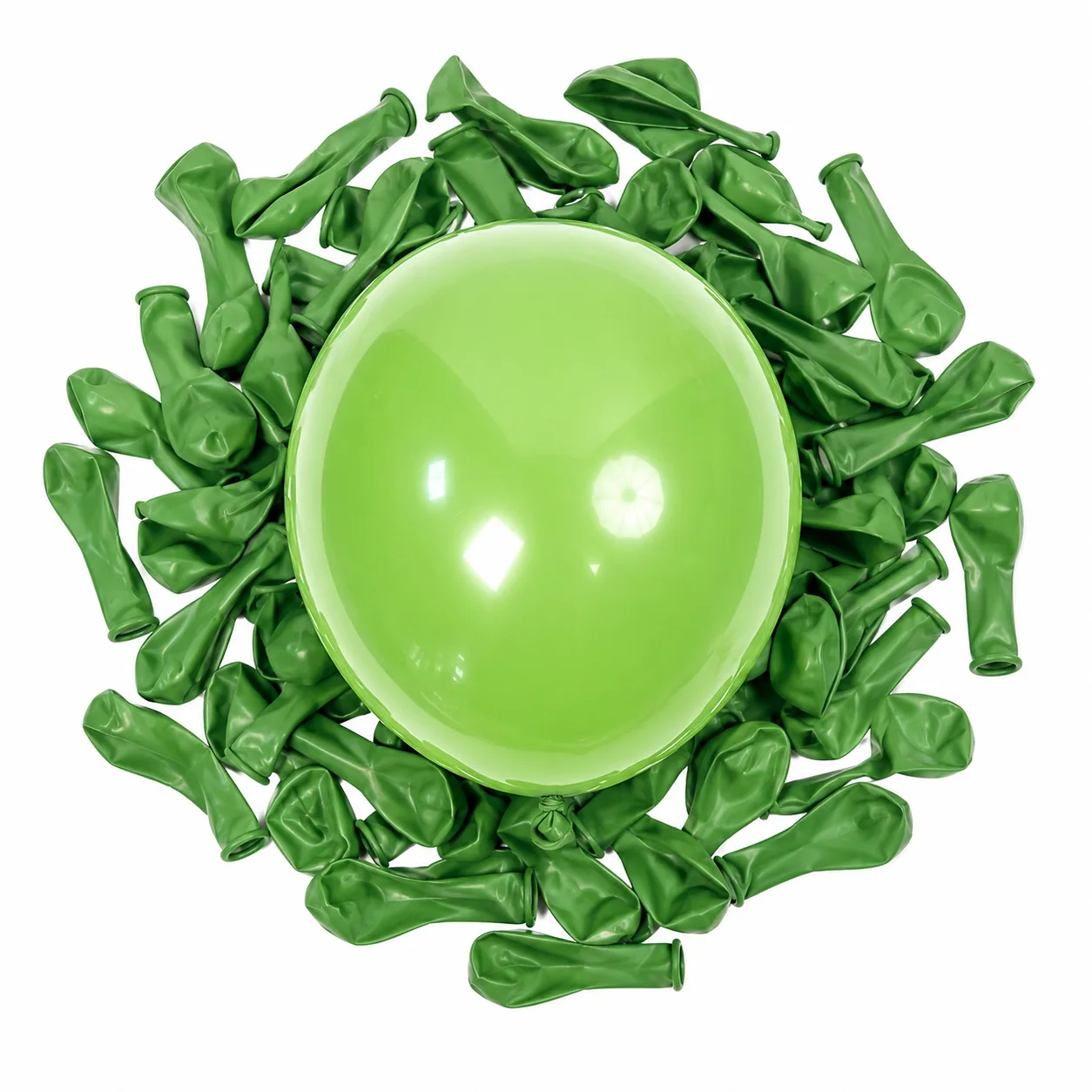 5 inch avocado green matte balloon detail image