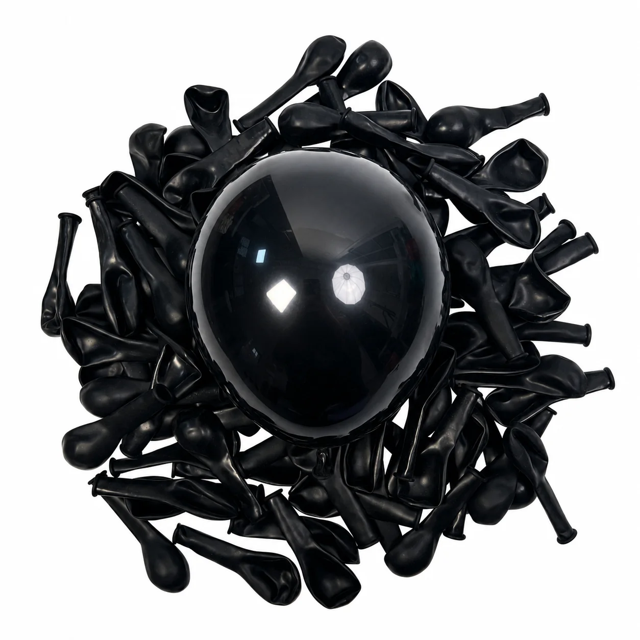 5 inch black matte balloon detail image