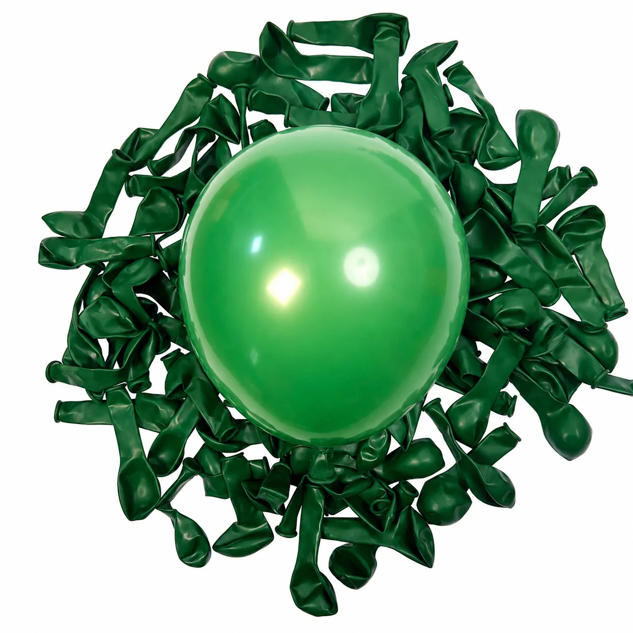 5 inch blackish green matte balloon detail image