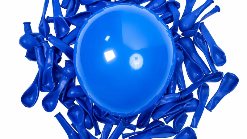5 inch blue matte balloon