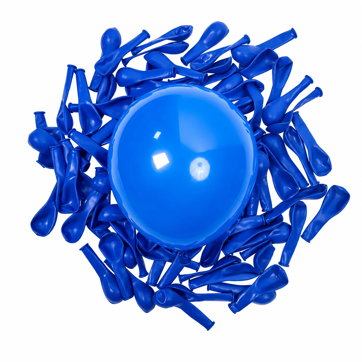 5 inch blue matte balloon detail image