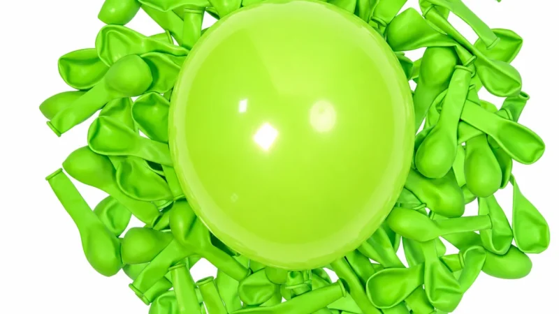 5 inch fruit green matte balloon
