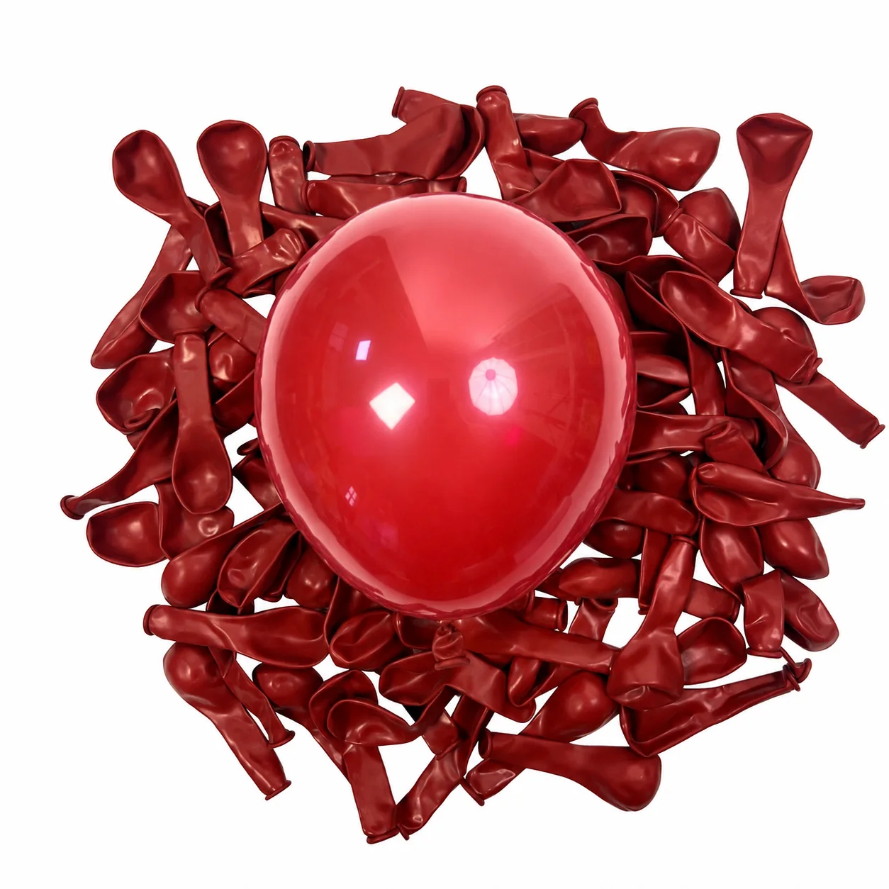 5 inch garnet red matte balloon detail image