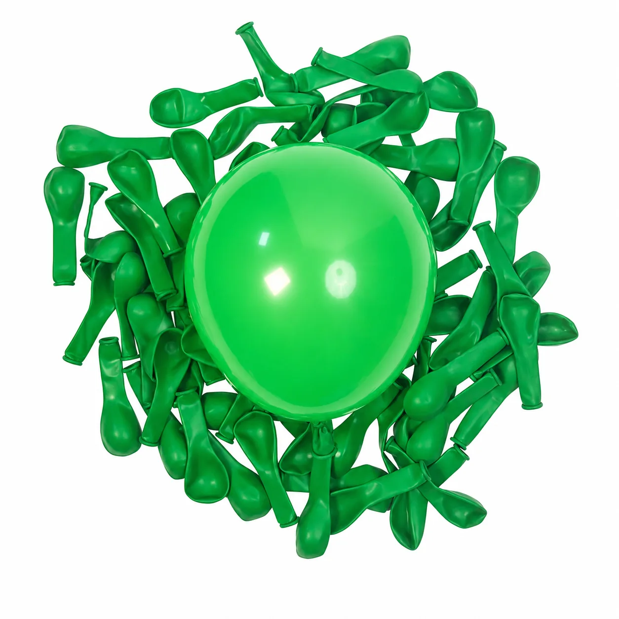 5 inch green matte balloon detail image