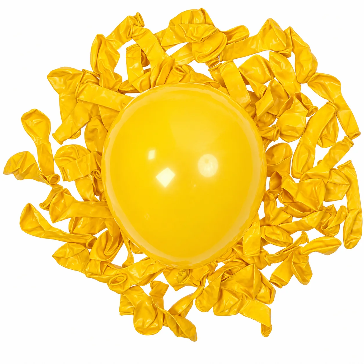 5 inch lemon yellow matte balloon detail image