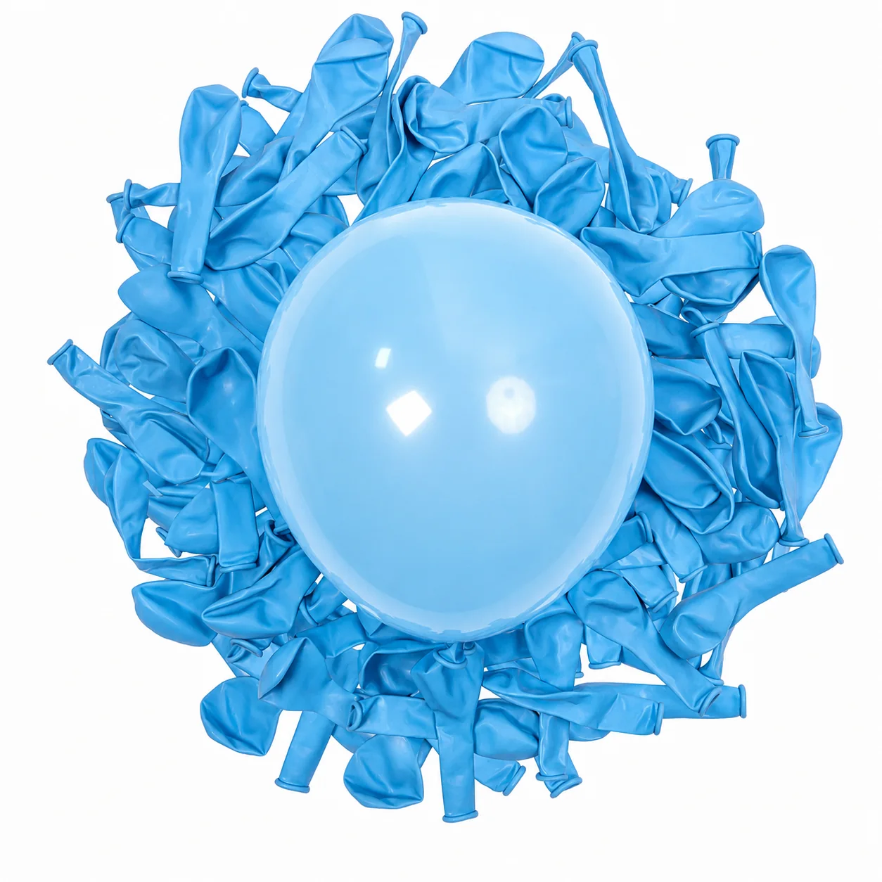 5 inch light blue matte balloon detail image