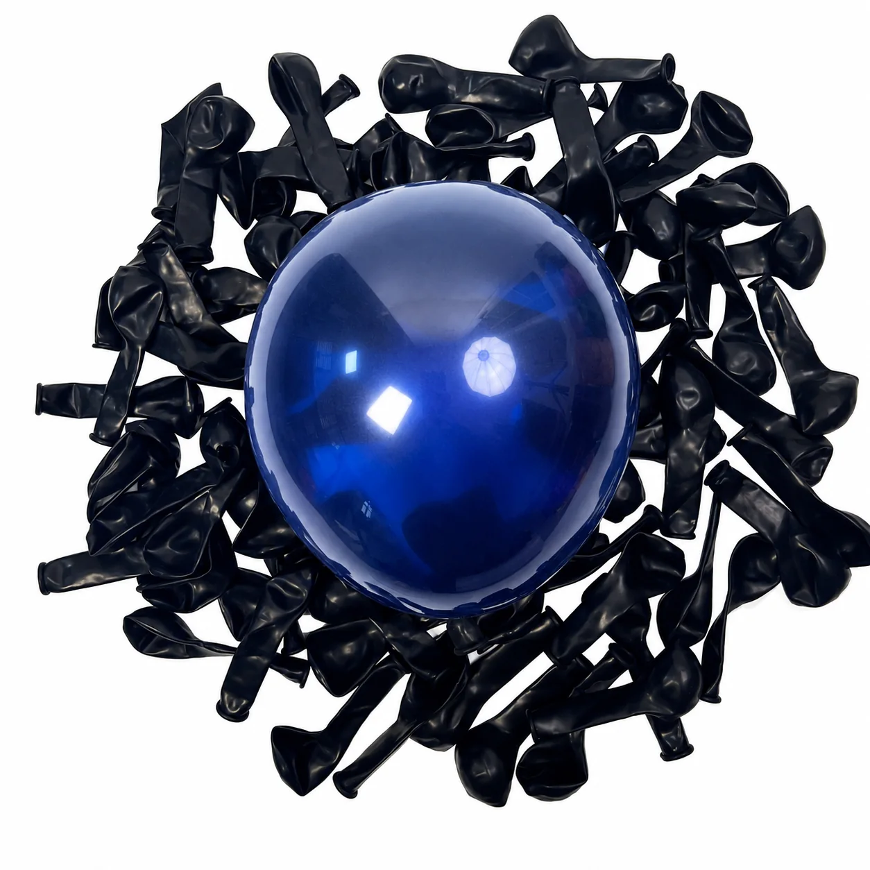 5 inch night blue matte balloon detail image