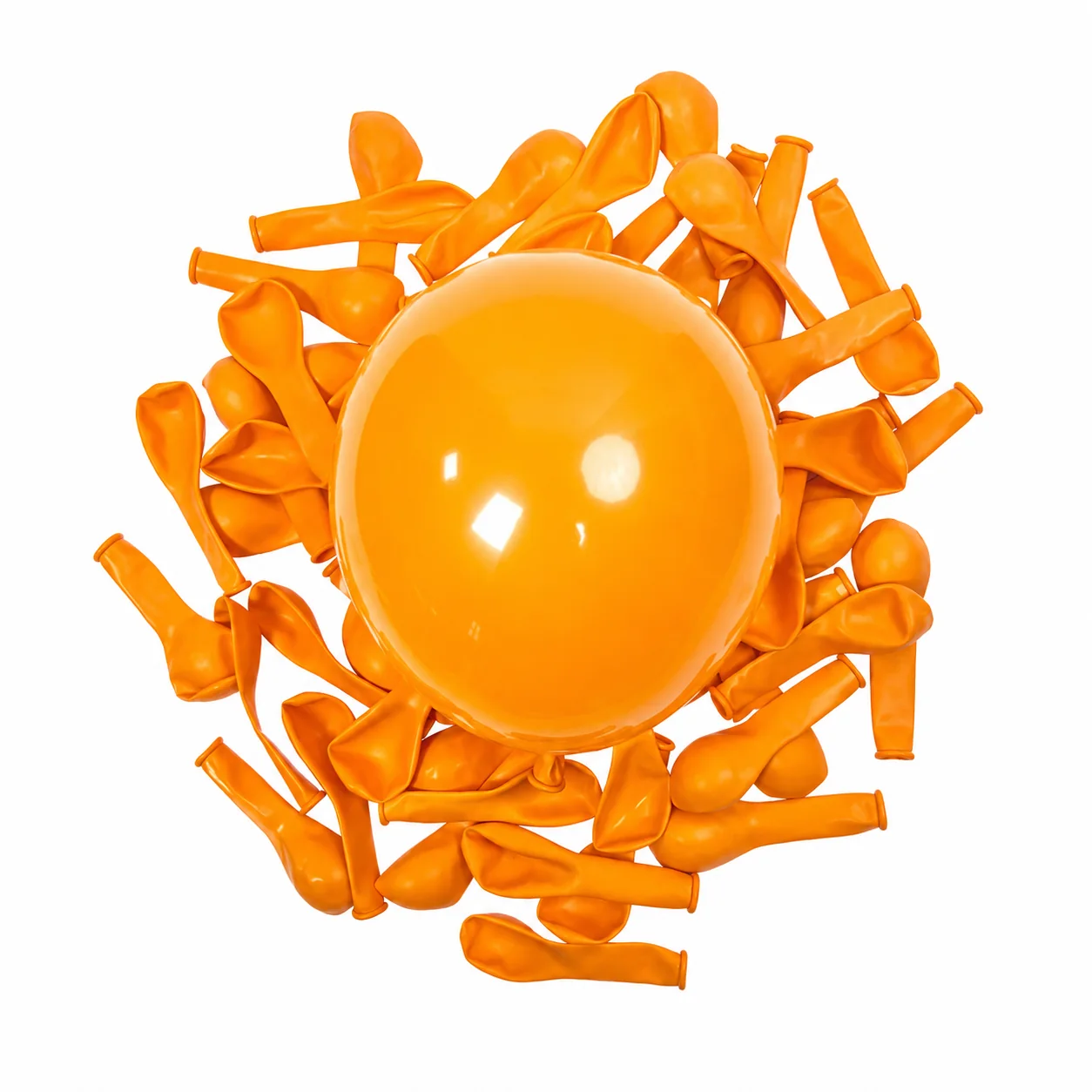 5 inch orange matte balloon detail image