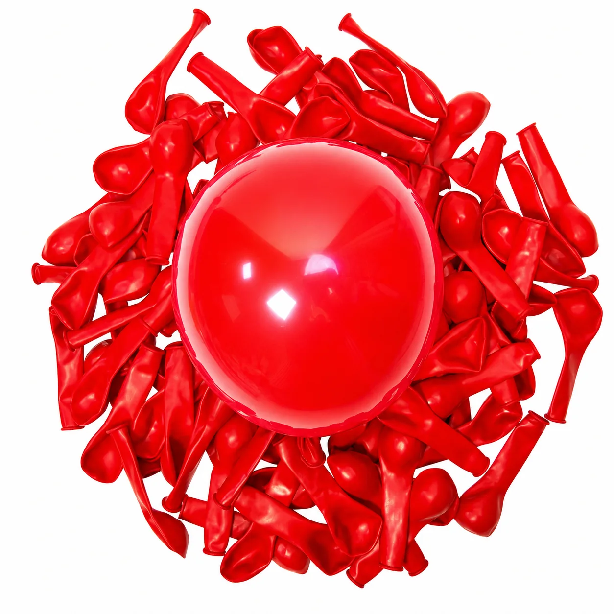 5 inch red matte balloon detail image