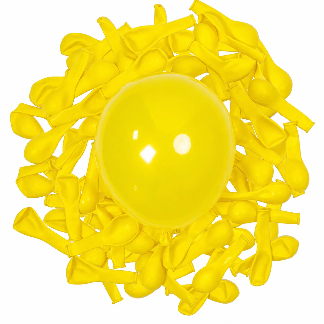5 inch yellow matte balloon detail image