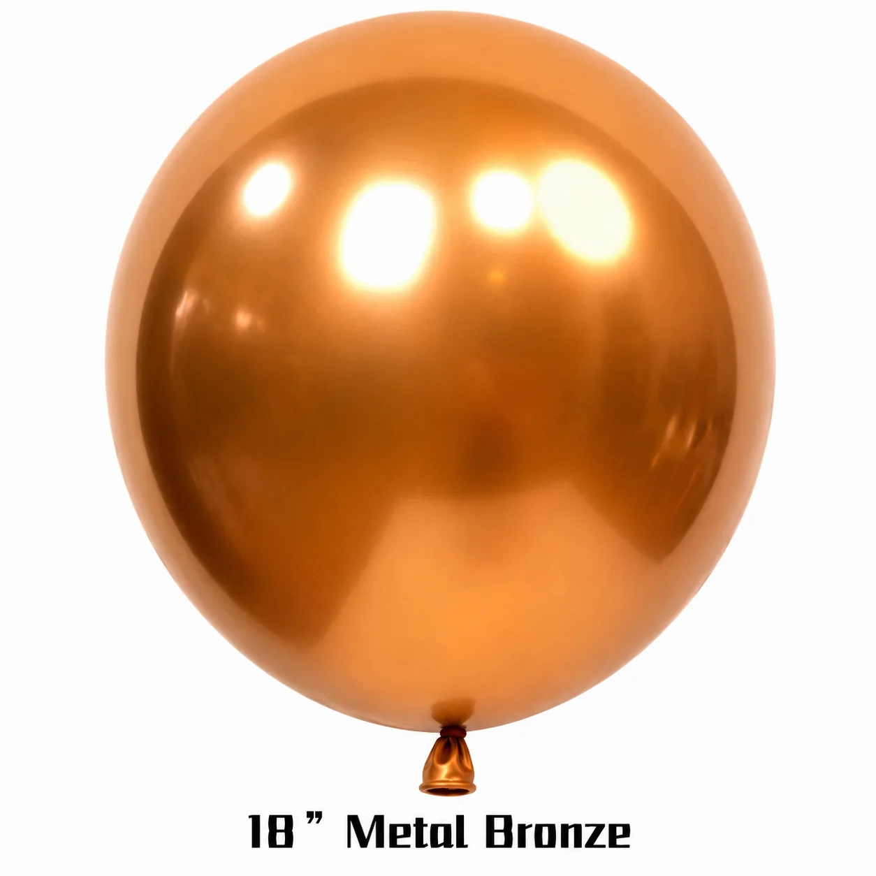 18 inch chrome bronze metallic balloon detail image