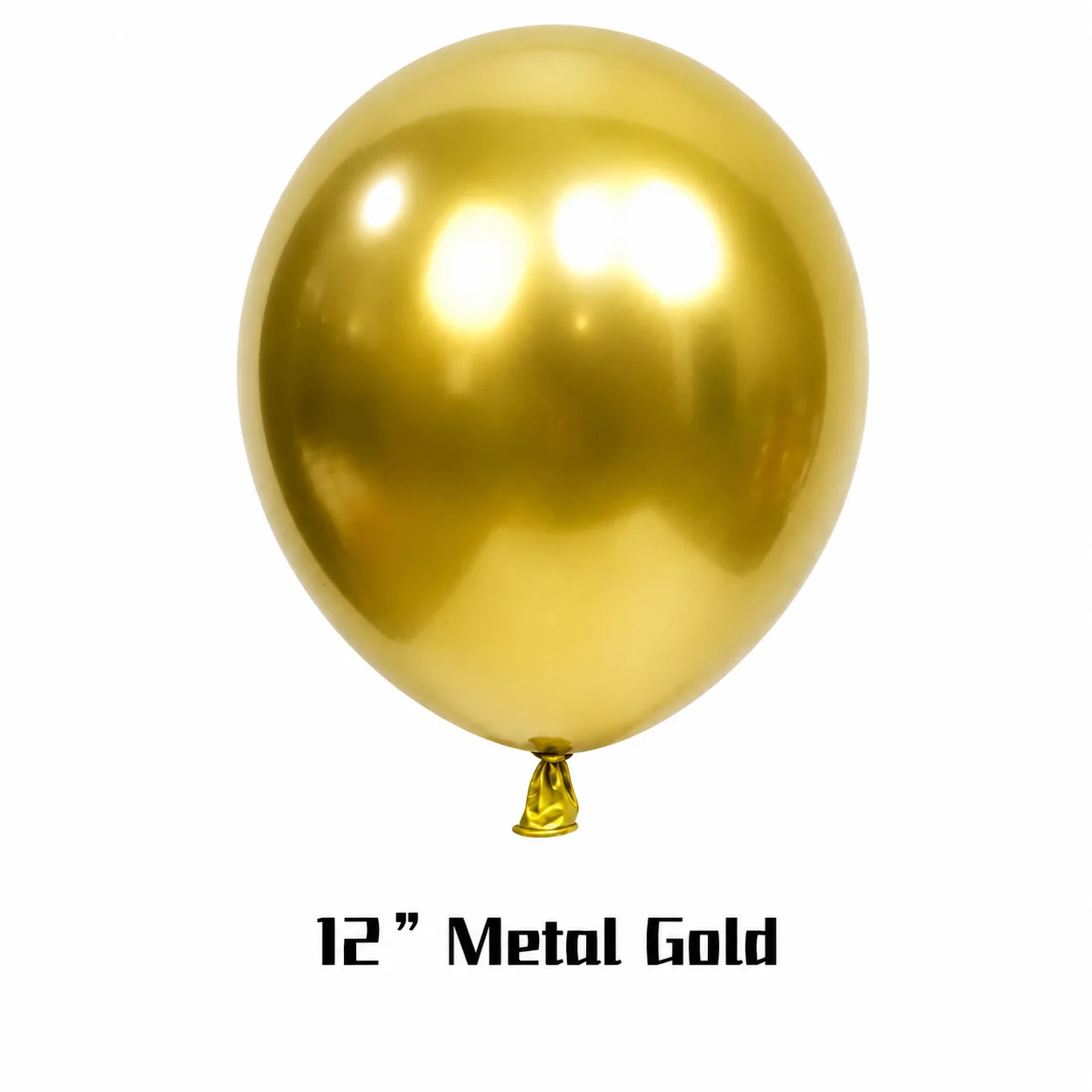 12 inch chrome gold metallic balloon detail image