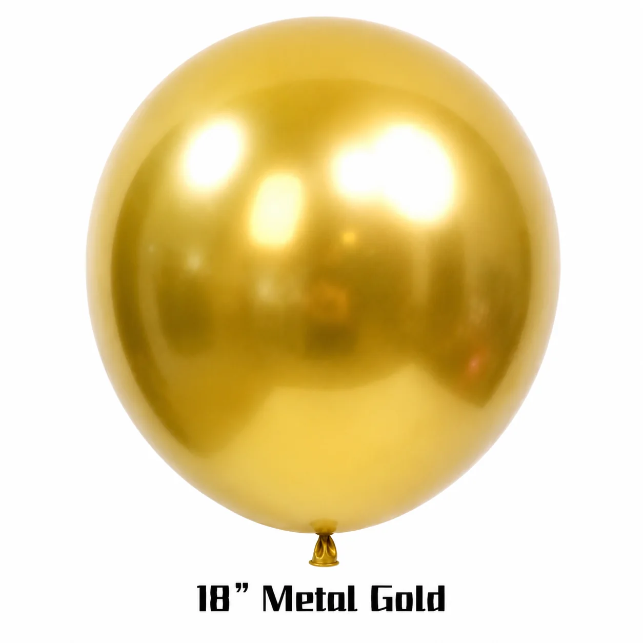 18 inch chrome gold metallic balloon detail image