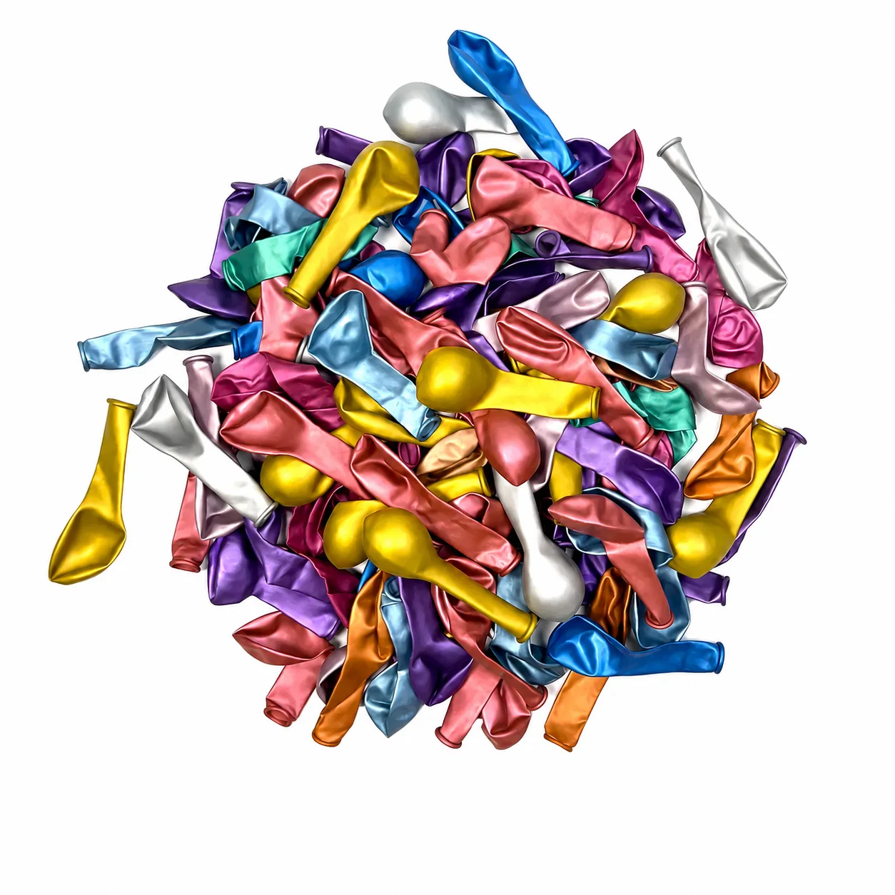 5 inch chrome mixing colors metallic balloon detail image