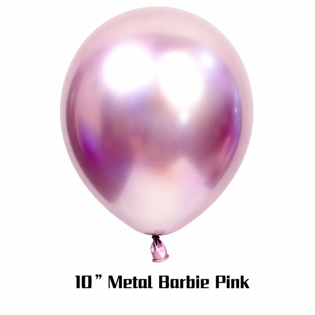 12 inch chrome pink metallic balloon detail image
