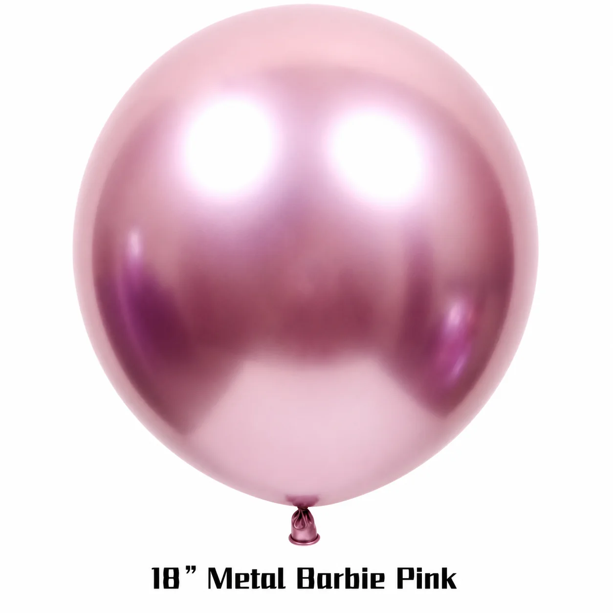 18 inch chrome pink metallic balloon detail image