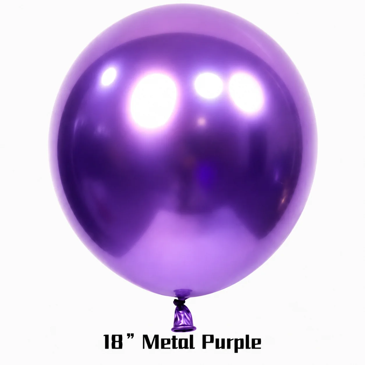 18 inch chrome purple metallic balloon detail image
