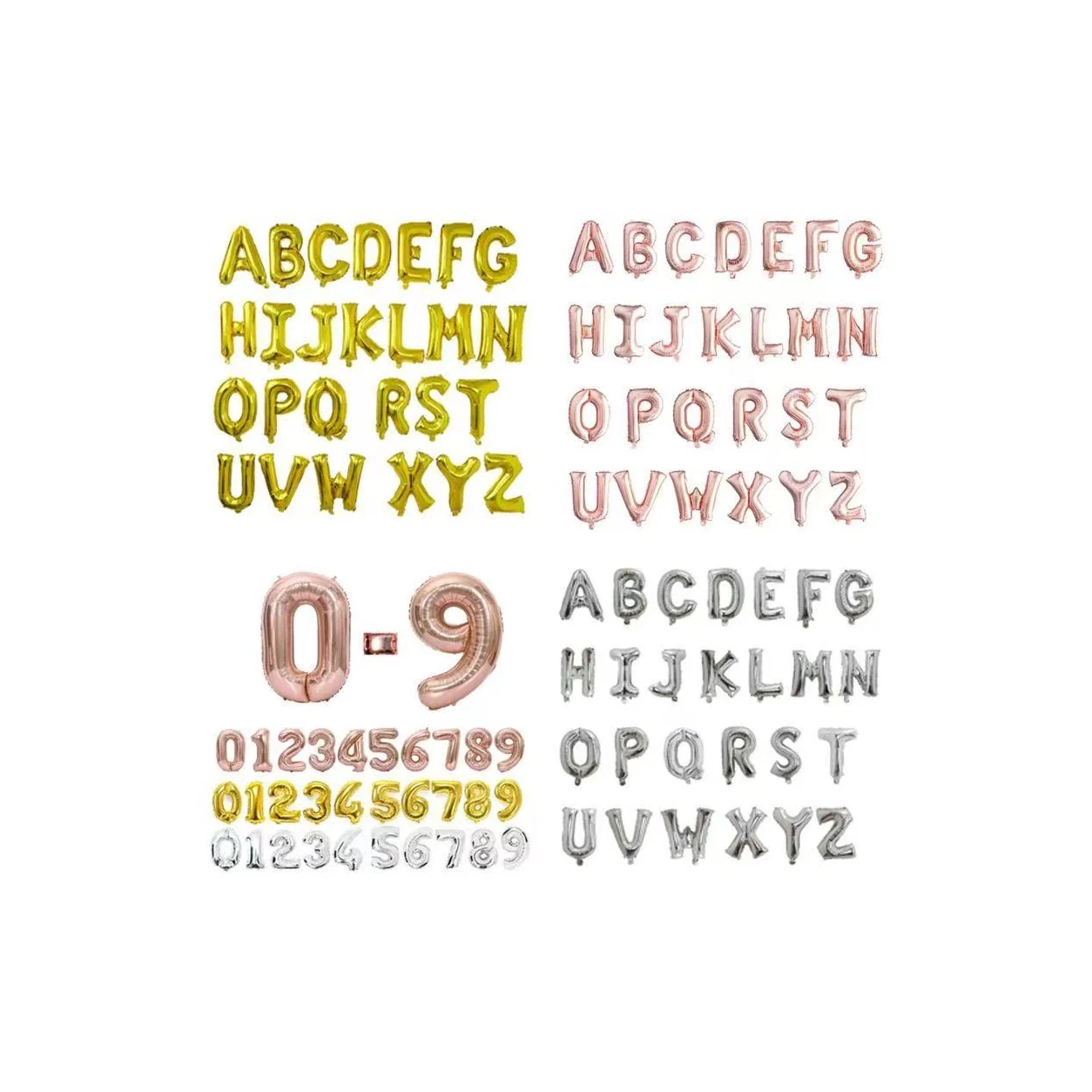 Birthday Number and Letter Foil Balloons wholesale party balloon image 1