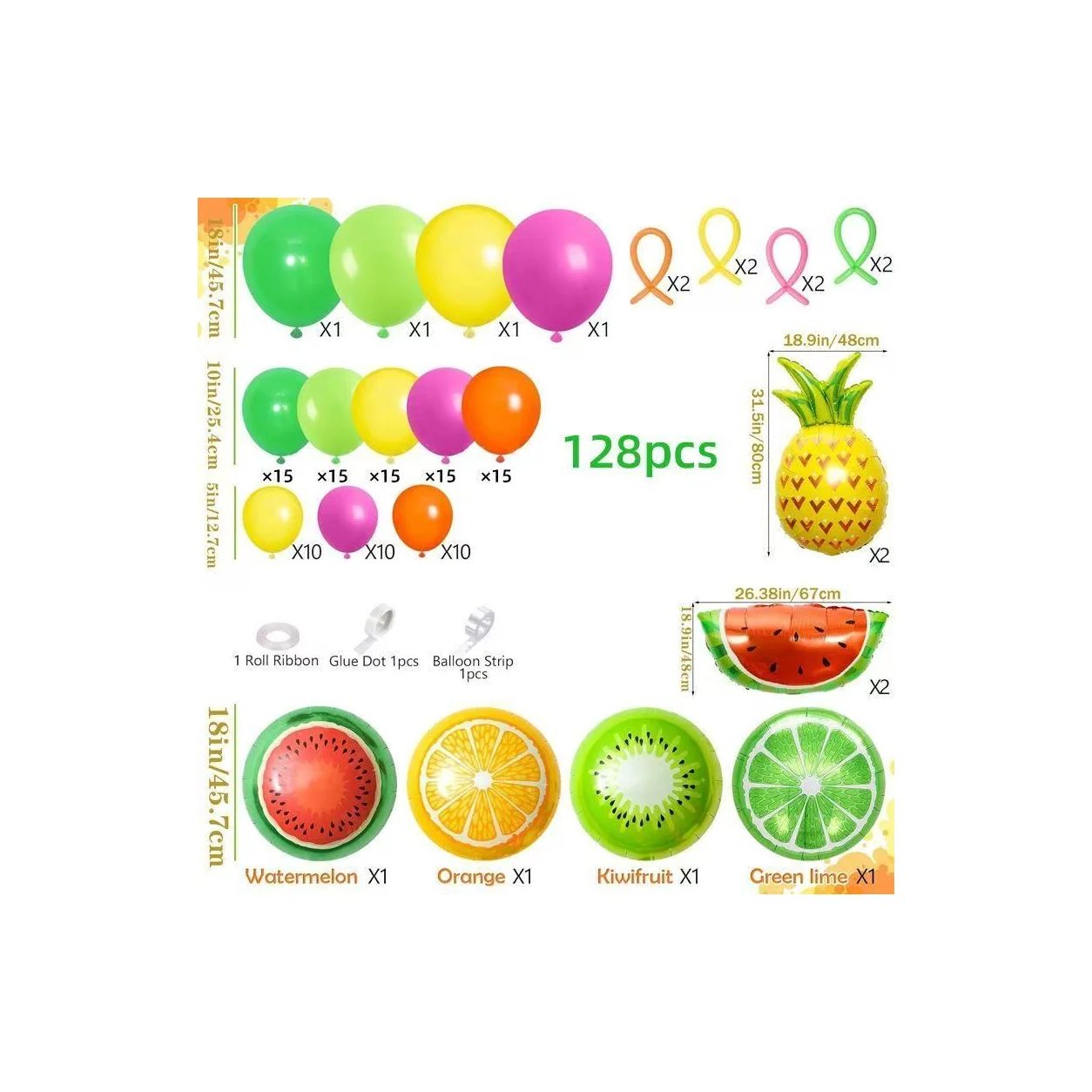 Hawaii Tropical Foil Balloon Decoration Kit wholesale party balloon image 3