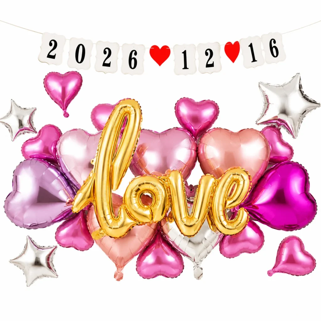 Love Heart Foil Balloon Wall wholesale party balloon image 1