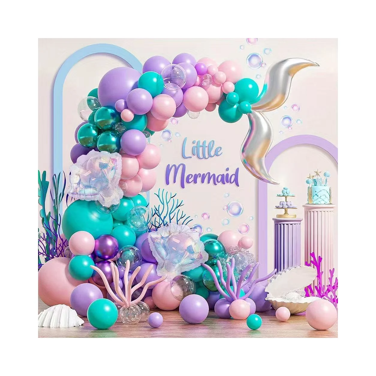 Mermaid Ocean Theme Balloon Decoration Kit