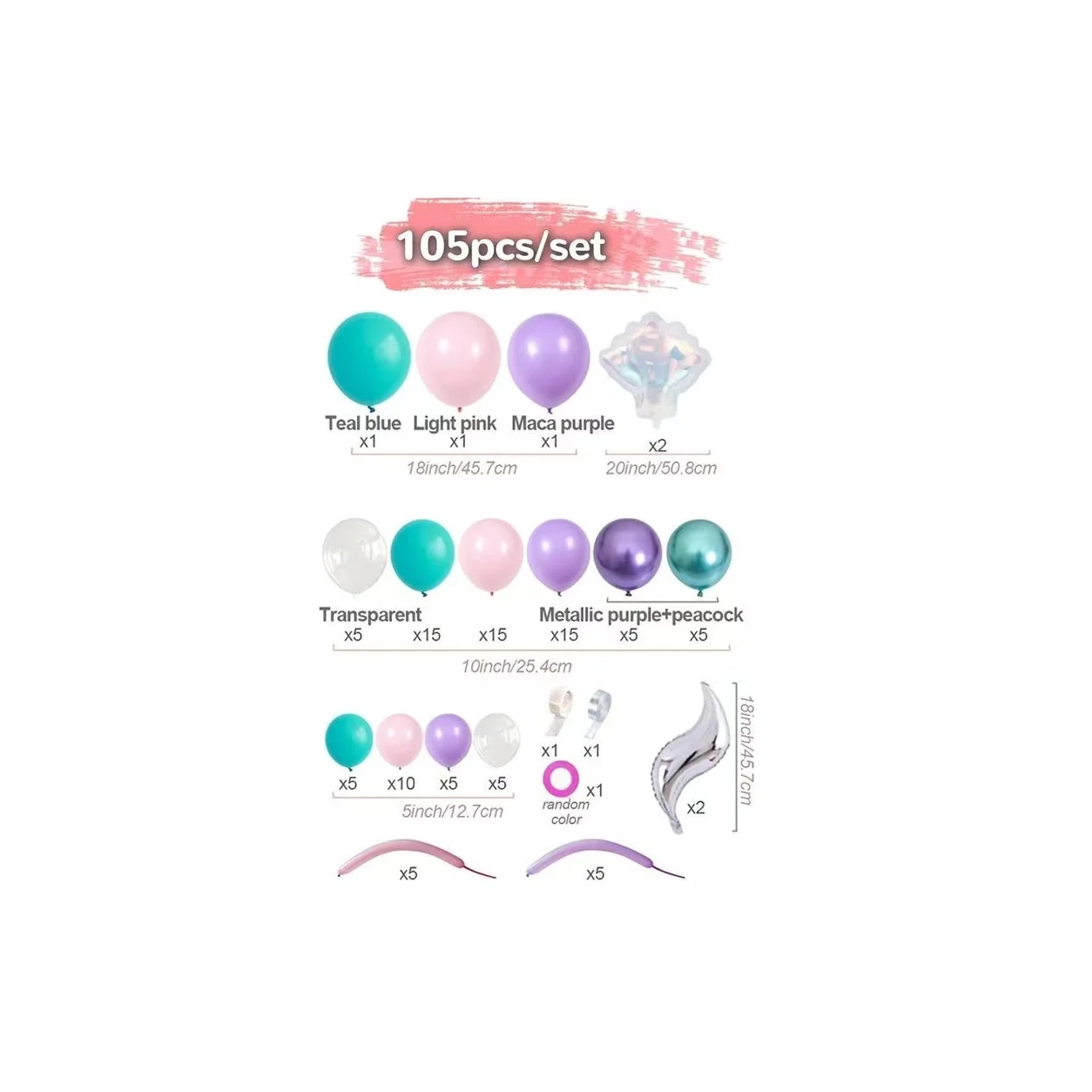 Mermaid Ocean Theme Balloon Decoration Kit wholesale party balloon image 2
