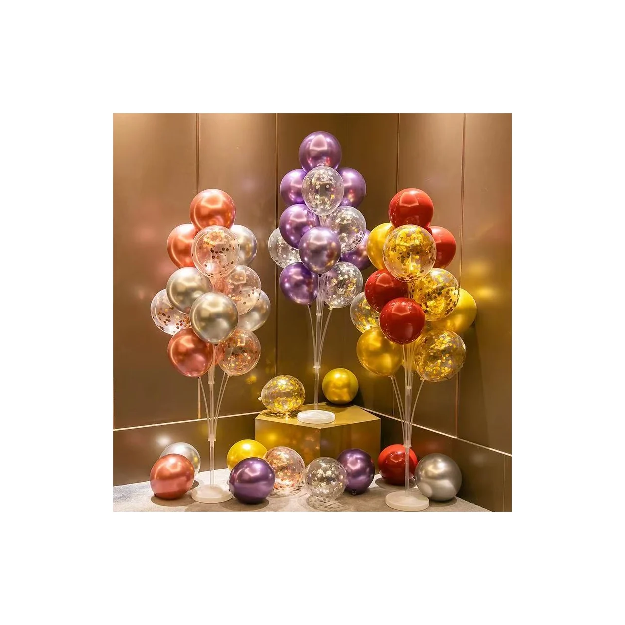 Metallic Confetti Balloon Floor Column wholesale party balloon image 3