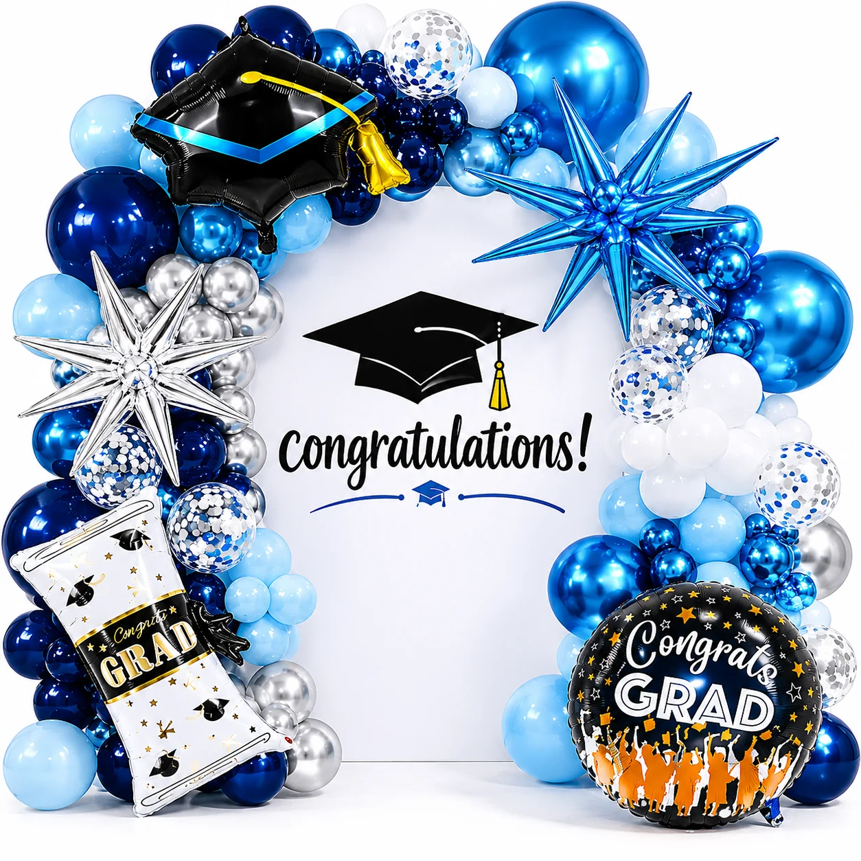 Ocean Blue Graduation Balloon Kit