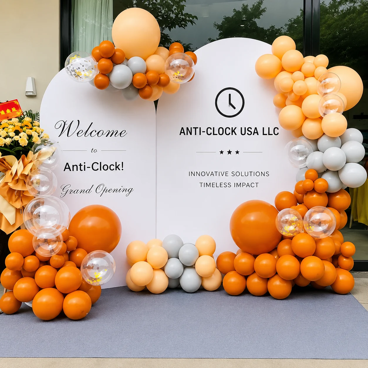 Orange Corporate Event Balloon Decoration Kit