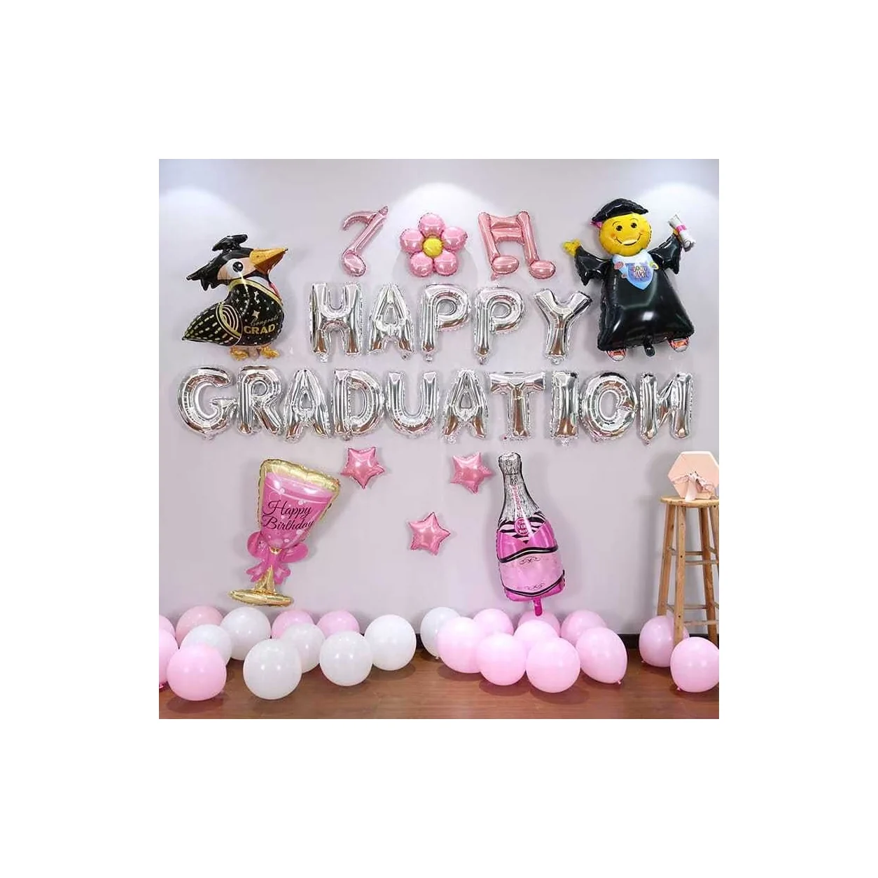 Pink Graduation Party Balloon Kit wholesale party balloon image 1