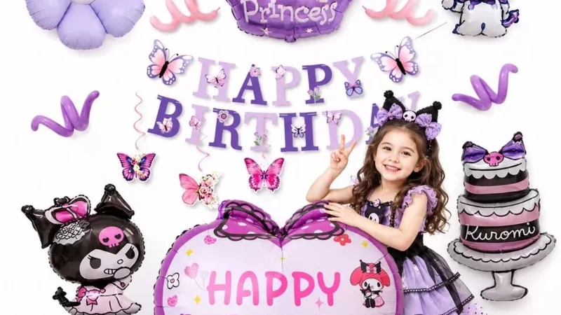 Purple Cartoon Girl Birthday Party Balloon Kit wholesale party balloon image 1