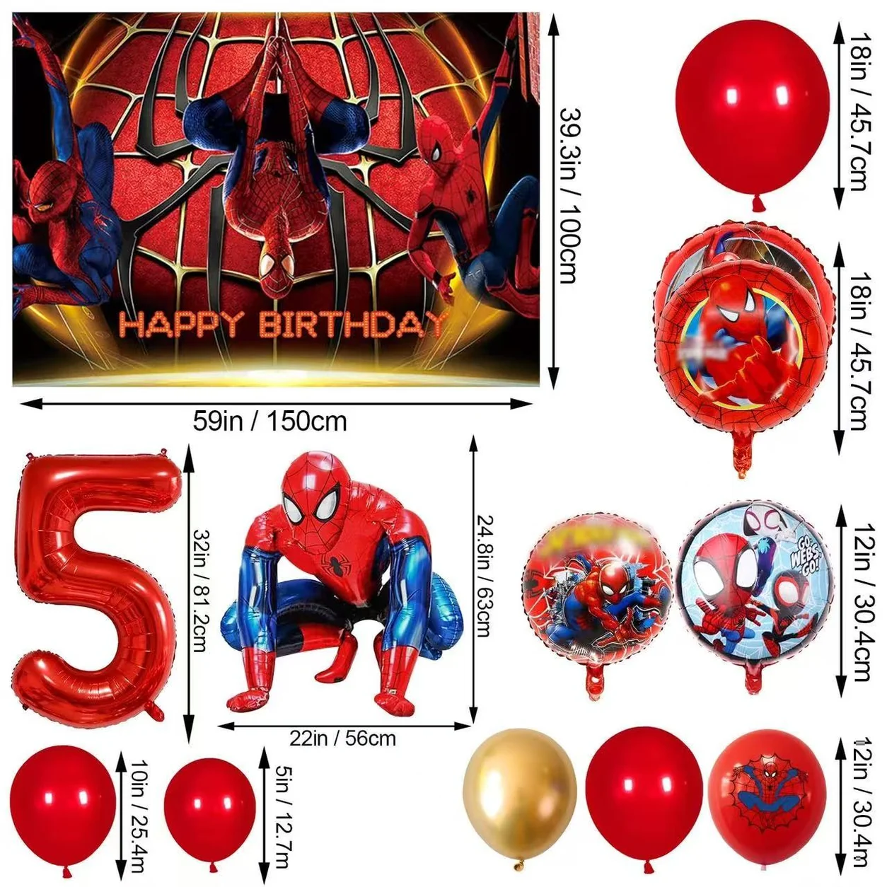 Spider Hero Theme Birthday Party Balloon Kit wholesale party balloon image 2