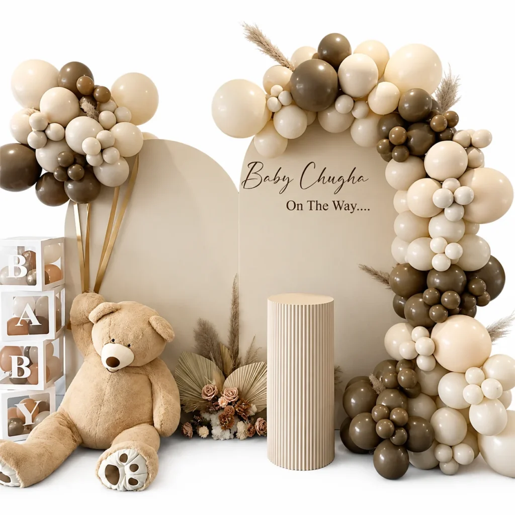 Teddy Bear Latte Baby Shower Balloon Kit wholesale party balloon image 1
