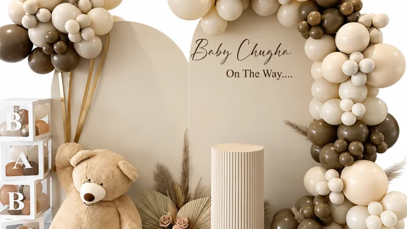 Teddy Bear Latte Baby Shower Balloon Kit wholesale party balloon image 1
