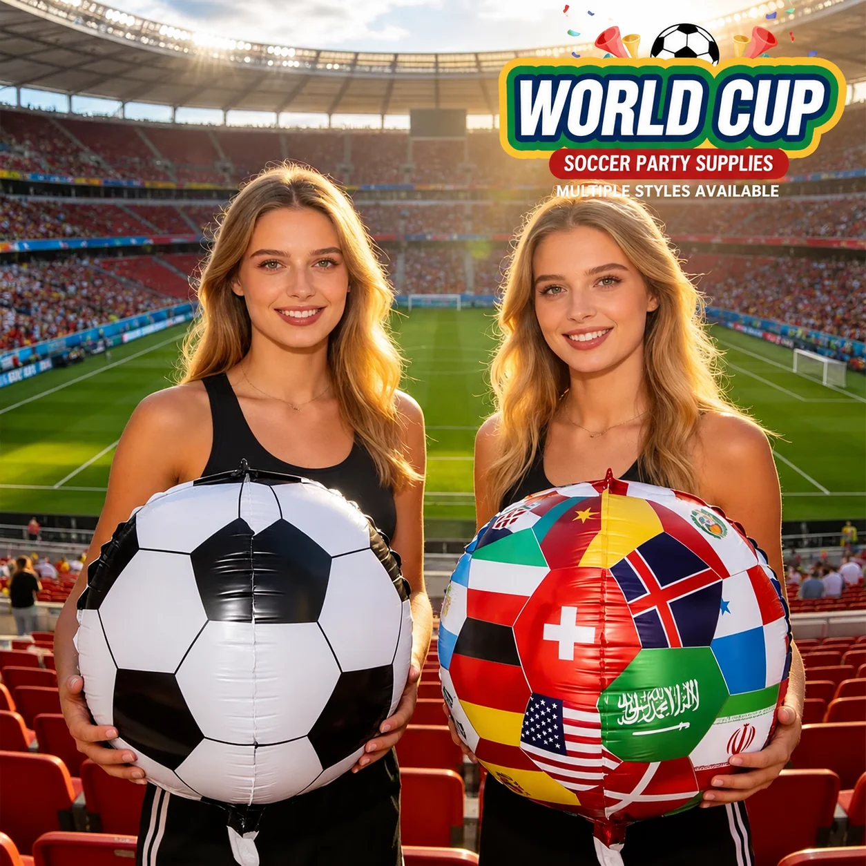 World Cup Theme Foil Balloon Decoration Kit wholesale party balloon image 3
