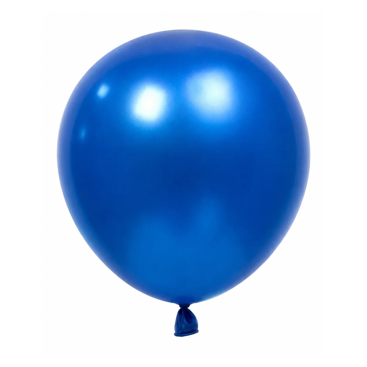 12 inch chrome blue metallic balloon detail image