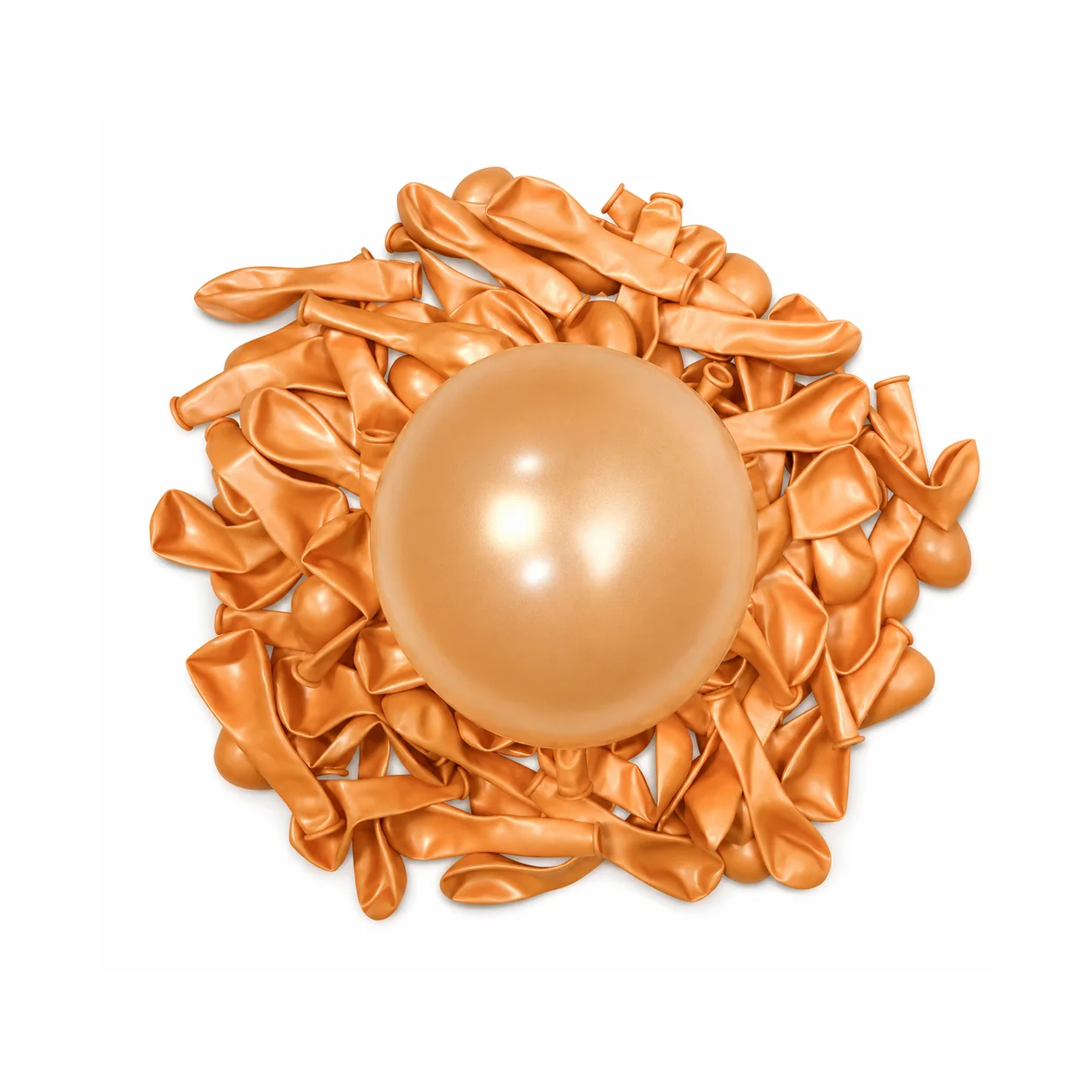 5 inch chrome champagne gold metallic balloon detail image