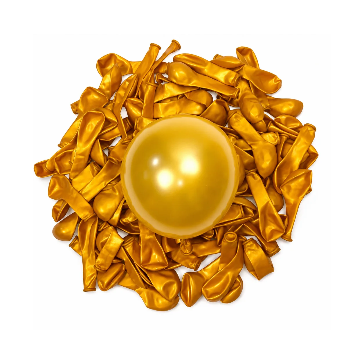 5 inch chrome gold metallic balloon detail image