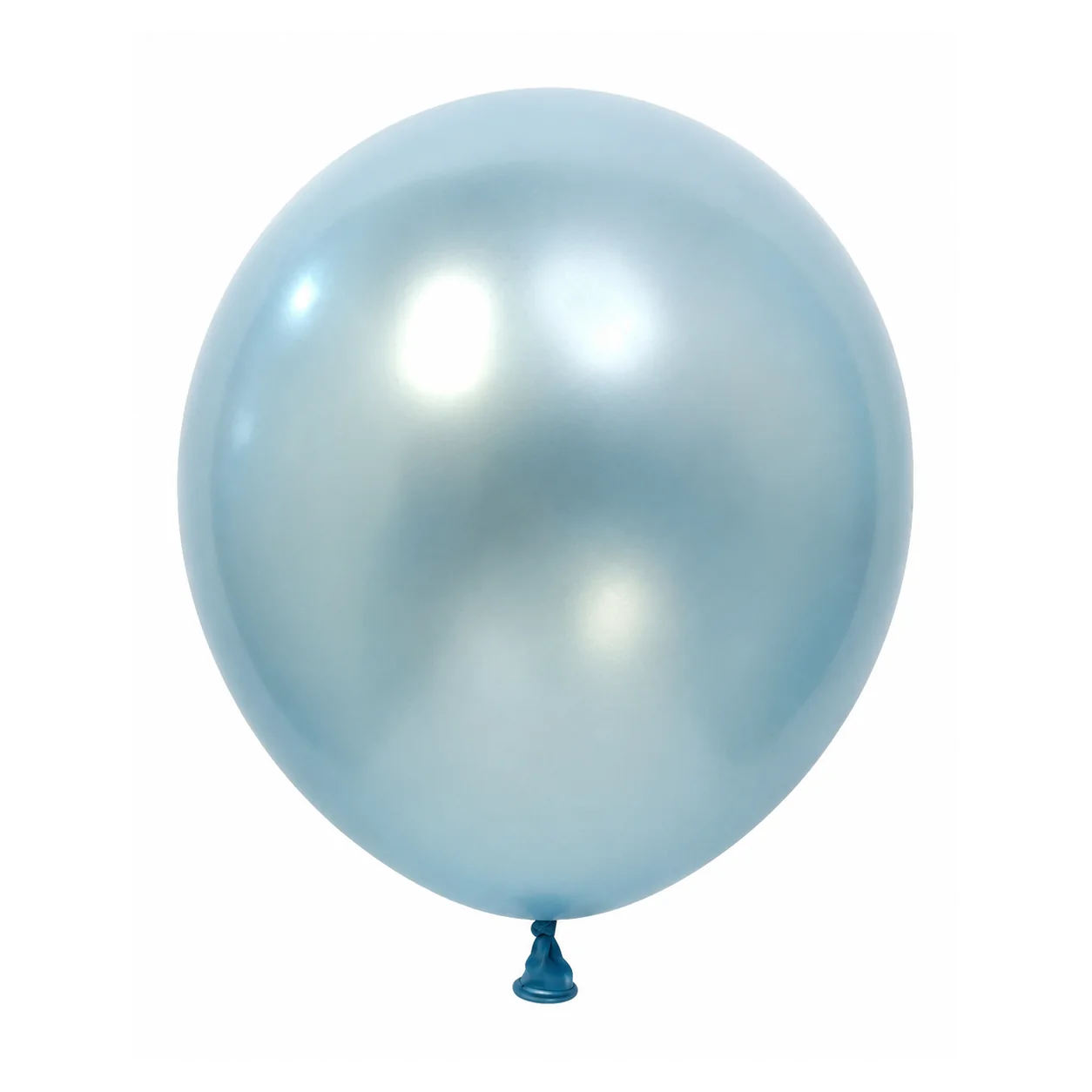 12 inch chrome ice blue metallic balloon detail image