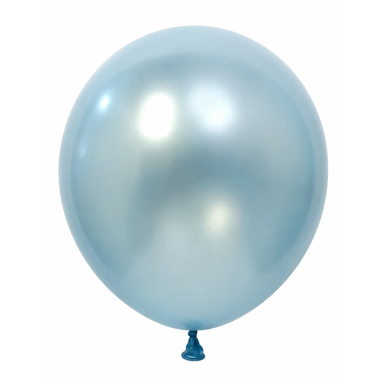 18 inch chrome ice blue metallic balloon detail image